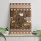 Mali Christmas Santa Nile Crocodile Canvas Wall Art Bogolanfini Mudcloth Inspired