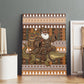 Mali Christmas Santa Nile Crocodile Canvas Wall Art Bogolanfini Mudcloth Inspired
