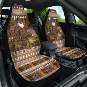 Mali Christmas Santa Nile Crocodile Car Seat Cover Bogolanfini Mudcloth Inspired