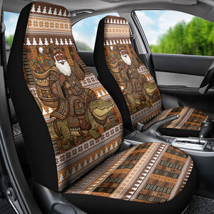 Mali Christmas Santa Nile Crocodile Car Seat Cover Bogolanfini Mudcloth Inspired