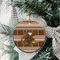 Mali Christmas Santa Nile Crocodile Ceramic Ornament Bogolanfini Mudcloth Inspired
