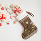 Mali Christmas Santa Nile Crocodile Christmas Stocking Bogolanfini Mudcloth Inspired