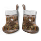 Mali Christmas Santa Nile Crocodile Christmas Stocking Bogolanfini Mudcloth Inspired