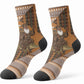Mali Christmas Santa Nile Crocodile Crew Socks Bogolanfini Mudcloth Inspired