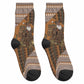 Mali Christmas Santa Nile Crocodile Crew Socks Bogolanfini Mudcloth Inspired