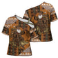 Mali Christmas Santa Nile Crocodile Cross Shoulder Shirt Bogolanfini Mudcloth Inspired