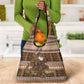 Mali Christmas Santa Nile Crocodile Grocery Bag Bogolanfini Mudcloth Inspired