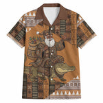 Mali Christmas Santa Nile Crocodile Hawaiian Shirt Bogolanfini Mudcloth Inspired