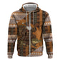Mali Christmas Santa Nile Crocodile Hoodie Bogolanfini Mudcloth Inspired