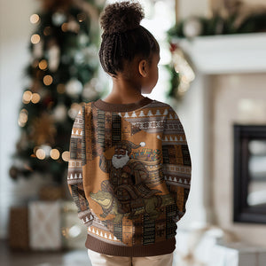 Mali Christmas Santa Nile Crocodile Kid Ugly Christmas Sweater Bogolanfini Mudcloth Inspired