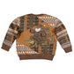 Mali Christmas Santa Nile Crocodile Kid Ugly Christmas Sweater Bogolanfini Mudcloth Inspired