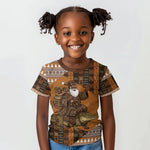 Mali Christmas Santa Nile Crocodile Kid T shirt Bogolanfini Mudcloth Inspired
