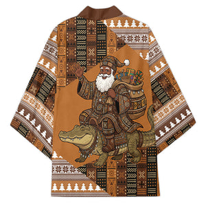 Mali Christmas Santa Nile Crocodile Kimono Bogolanfini Mudcloth Inspired