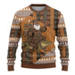 Mali Christmas Santa Nile Crocodile Ugly Christmas Sweater Bogolanfini Mudcloth Inspired