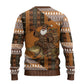 Mali Christmas Santa Nile Crocodile Ugly Christmas Sweater Bogolanfini Mudcloth Inspired