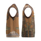 Mali Christmas Santa Nile Crocodile Christmas Knitted V-Neck Vest Bogolanfini Mudcloth Inspired