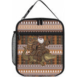 Mali Christmas Santa Nile Crocodile Lunch Bag Bogolanfini Mudcloth Inspired