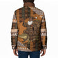 Mali Christmas Santa Nile Crocodile Padded Jacket Bogolanfini Mudcloth Inspired