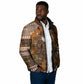 Mali Christmas Santa Nile Crocodile Padded Jacket Bogolanfini Mudcloth Inspired