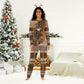 Mali Christmas Santa Nile Crocodile Christmas Pajama Set Bogolanfini Mudcloth Inspired
