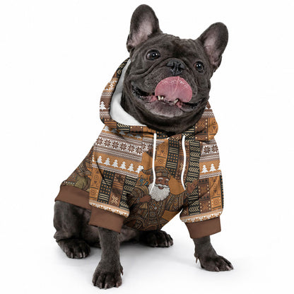 Mali Christmas Santa Nile Crocodile Pet Hoodie Bogolanfini Mudcloth Inspired