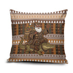 Mali Christmas Santa Nile Crocodile Pillow Cover Bogolanfini Mudcloth Inspired