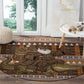 Mali Christmas Santa Nile Crocodile Round Carpet Bogolanfini Mudcloth Inspired