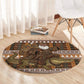 Mali Christmas Santa Nile Crocodile Round Carpet Bogolanfini Mudcloth Inspired