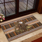Mali Christmas Santa Nile Crocodile Rubber Doormat Bogolanfini Mudcloth Inspired