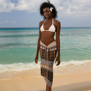 Mali Christmas Santa Nile Crocodile Sarong Bogolanfini Mudcloth Inspired