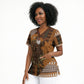 Mali Christmas Santa Nile Crocodile Scrub Top Bogolanfini Mudcloth Inspired