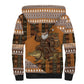 Mali Christmas Santa Nile Crocodile Sherpa Hoodie Bogolanfini Mudcloth Inspired