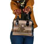 Mali Christmas Santa Nile Crocodile Shoulder Handbag Bogolanfini Mudcloth Inspired