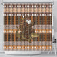 Mali Christmas Santa Nile Crocodile Shower Curtain Bogolanfini Mudcloth Inspired