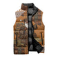 Mali Christmas Santa Nile Crocodile Sleeveless Puffer Jacket Bogolanfini Mudcloth Inspired