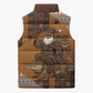 Mali Christmas Santa Nile Crocodile Sleeveless Puffer Jacket Bogolanfini Mudcloth Inspired