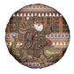 Mali Christmas Santa Nile Crocodile Spare Tire Cover Bogolanfini Mudcloth Inspired
