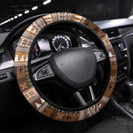 Mali Christmas Santa Nile Crocodile Steering Wheel Cover Bogolanfini Mudcloth Inspired