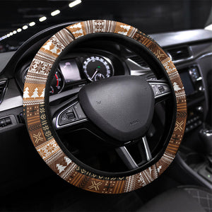 Mali Christmas Santa Nile Crocodile Steering Wheel Cover Bogolanfini Mudcloth Inspired