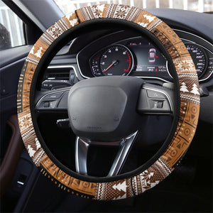 Mali Christmas Santa Nile Crocodile Steering Wheel Cover Bogolanfini Mudcloth Inspired