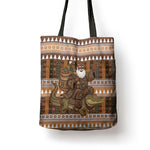 Mali Christmas Santa Nile Crocodile Tote Bag Bogolanfini Mudcloth Inspired