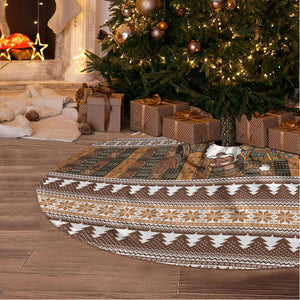 Mali Christmas Santa Nile Crocodile Tree Skirt Bogolanfini Mudcloth Inspired