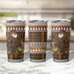 Mali Christmas Santa Nile Crocodile Tumbler Cup Bogolanfini Mudcloth Inspired