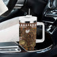 Mali Christmas Santa Nile Crocodile Tumbler With Handle Bogolanfini Mudcloth Inspired