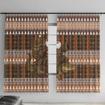Mali Christmas Santa Nile Crocodile Window Curtain Bogolanfini Mudcloth Inspired
