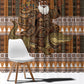 Mali Christmas Santa Nile Crocodile Window Curtain Bogolanfini Mudcloth Inspired