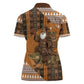 Mali Christmas Santa Nile Crocodile Women Polo Shirt Bogolanfini Mudcloth Inspired