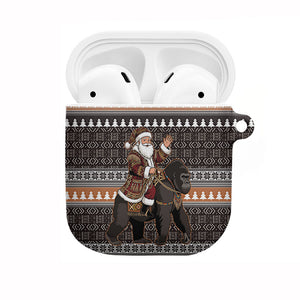 DR Congo Christmas Santa Gorilla AirPods Case Kuba Inspired Geometric Pattern