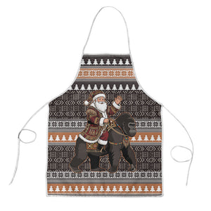 DR Congo Christmas Santa Gorilla Apron Kuba Inspired Geometric Pattern