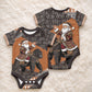 DR Congo Christmas Santa Gorilla Baby Onesie Kuba Inspired Geometric Pattern